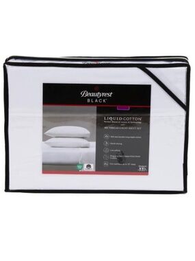Beautyrest Liquid Cotton White Sheet Set